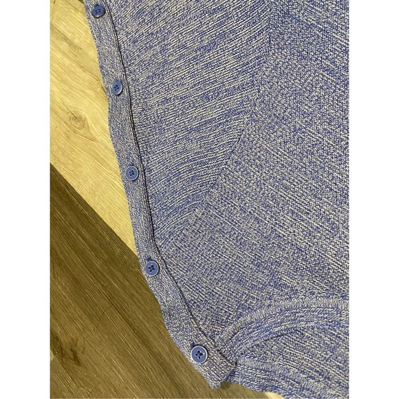 Talbots BUTTON-SLEEVE SWEATER - MARLED Blue 3/4 Sleeve Top, Size 2XL, MSRP $80 - Picture 6 of 11